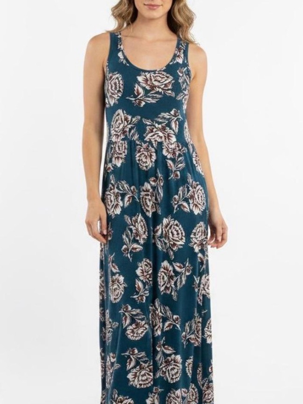 Matilda Jane Sleeveless Teal Floral Maxi Dress - Elegant Everyday Style